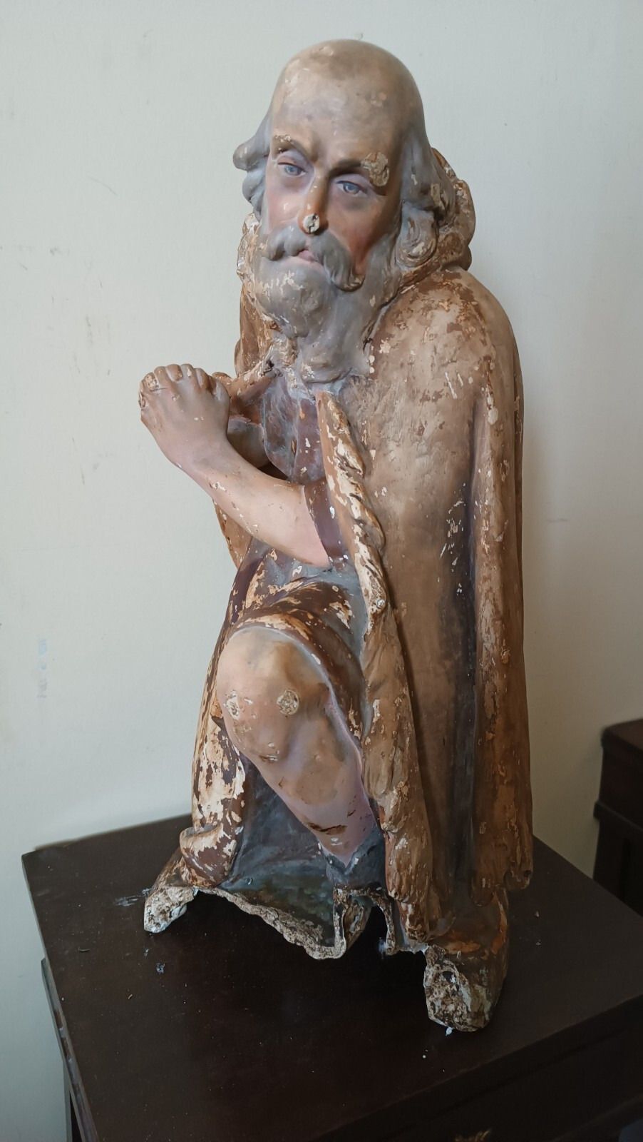 Large Plaster Sculpture, Nativity Shepherd From The Late 18th Century Lucca photo furniture