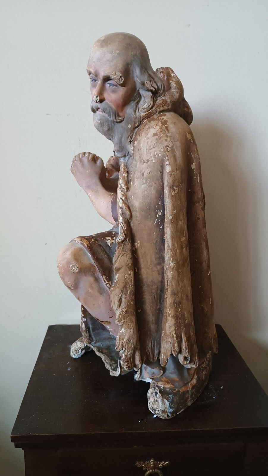 Large Plaster Sculpture, Nativity Shepherd From The Late 18th Century Lucca photo for sale
