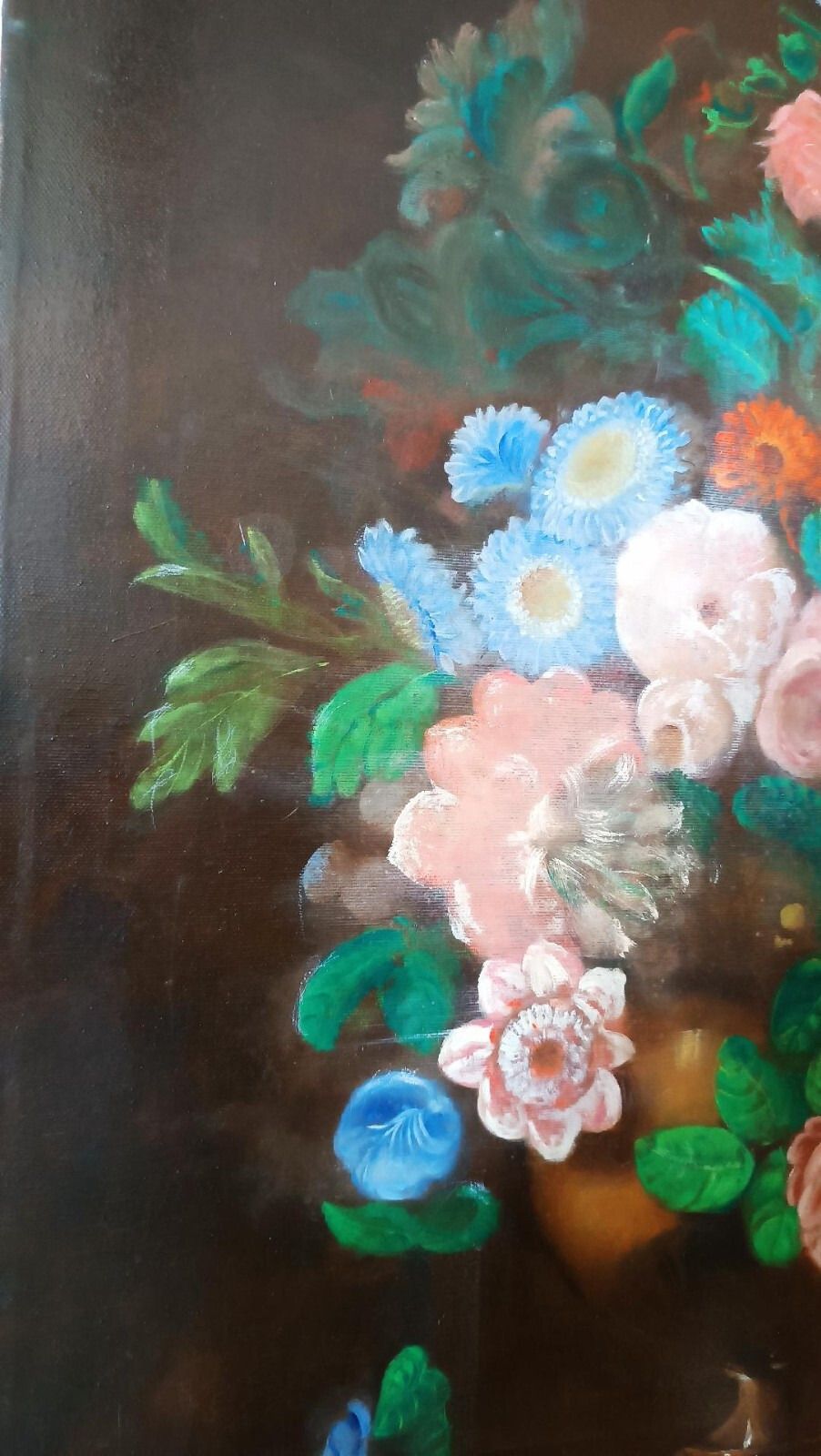 Oil Painting On Canvas Vase With Flowers 1970 Signed Armandoi Dei Fiori photo Art