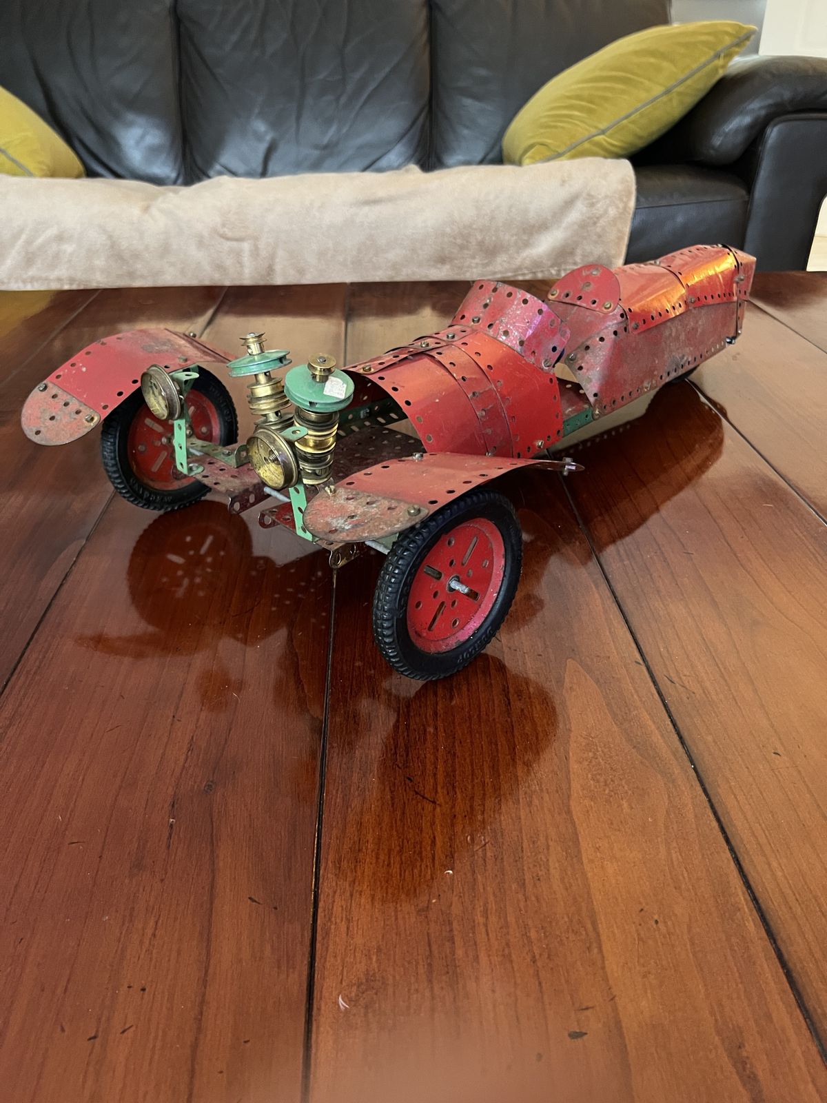 220.0 Large Vintage Meccano Racing Car Model photo