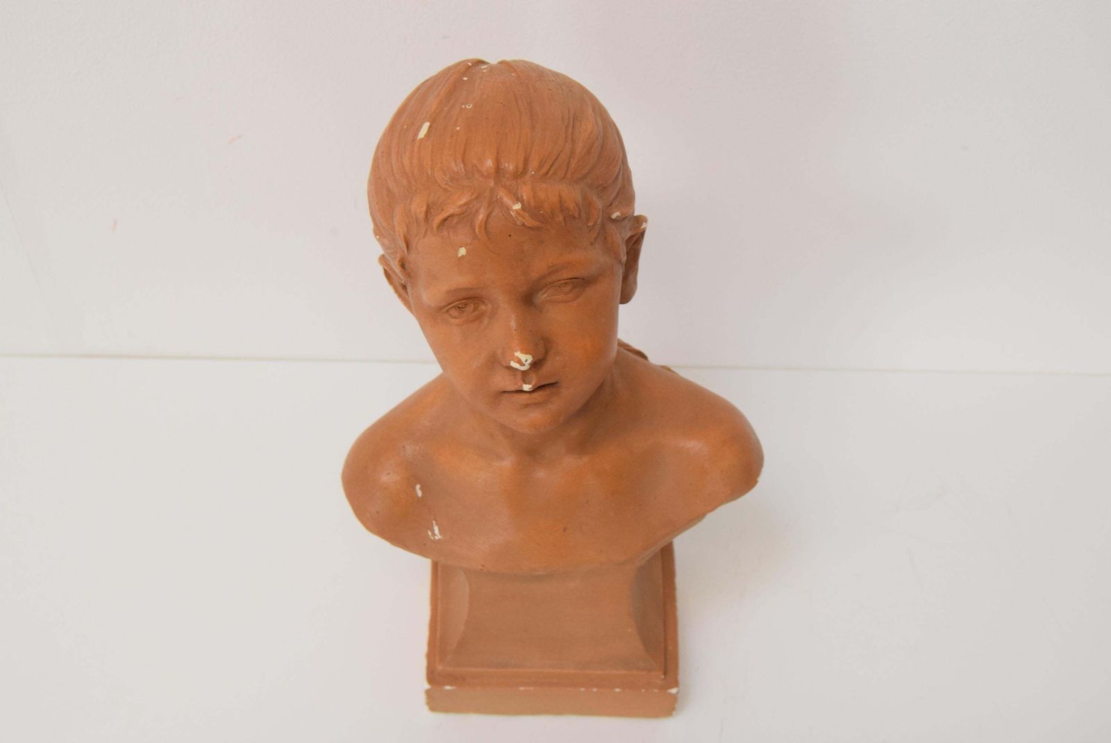 Plaster Bust From The Belle époque Period By Jindřich říha, 1890s. photo for sale