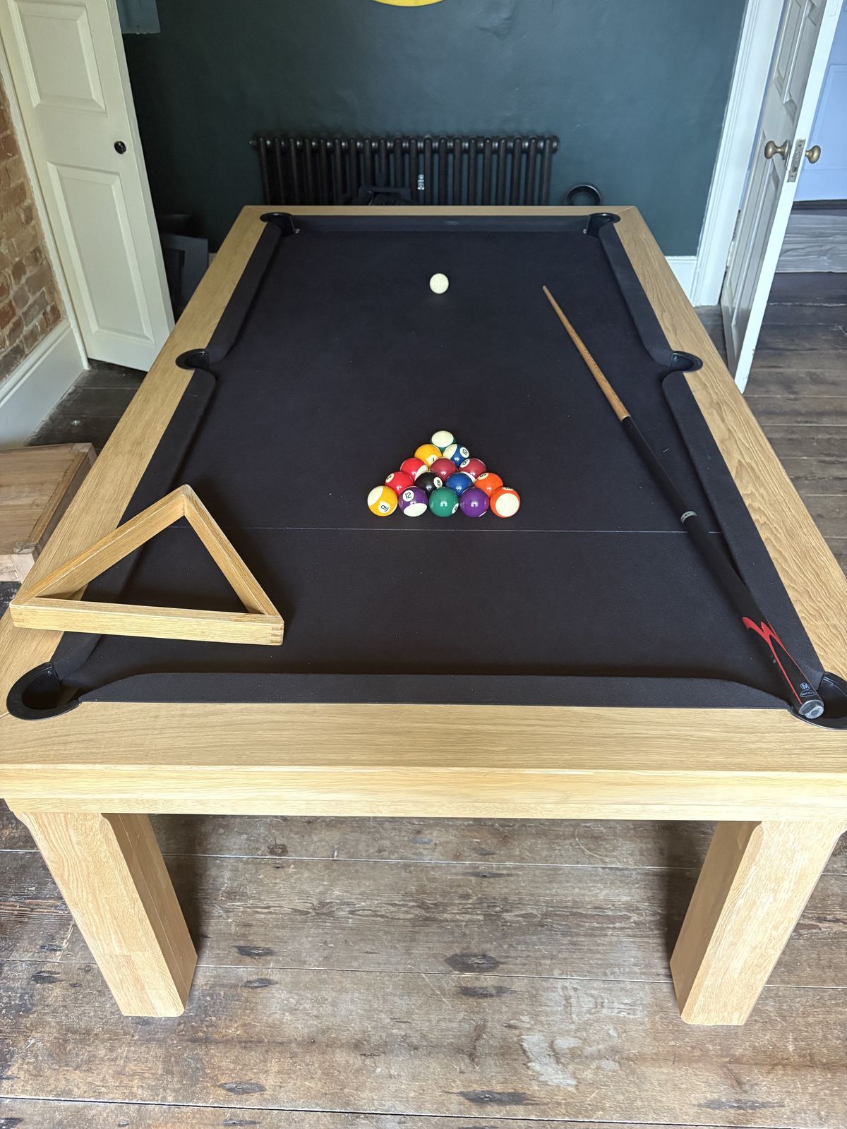 English Modern Pool And Tennis Table In Oak