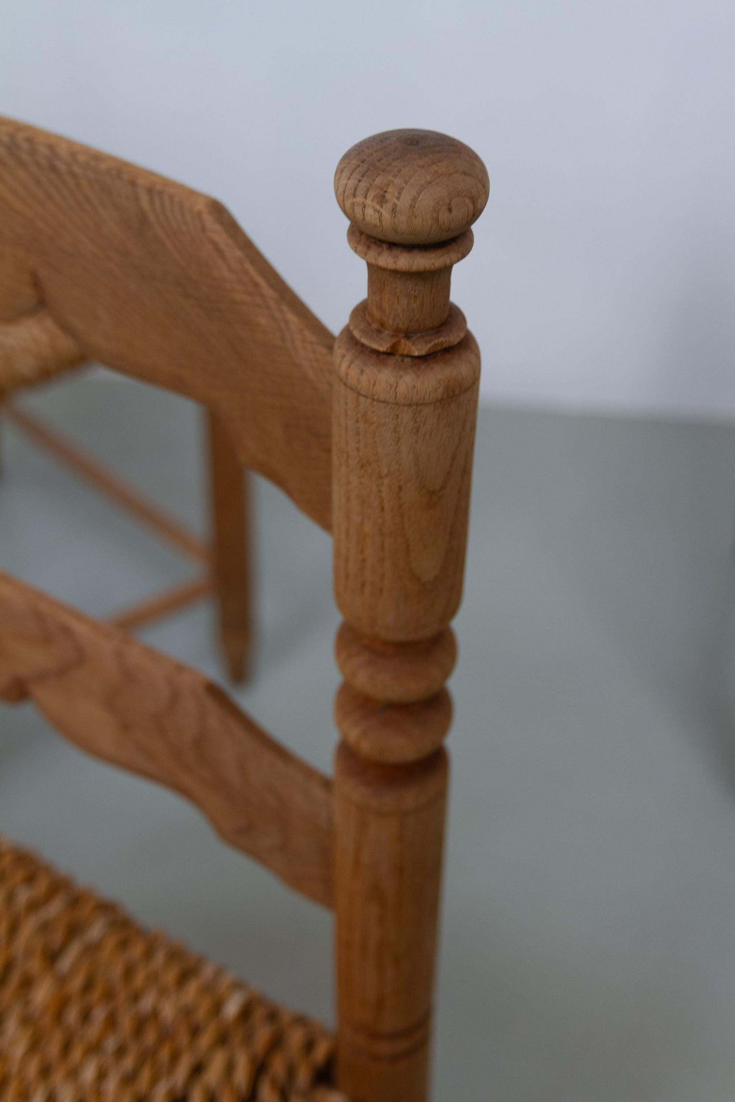 photo vinterior Danish Oak And Seagrass Chairs By Hans Dau, Set Of 6. 1940s.