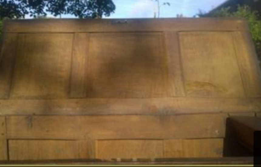 A Splendid Large 17th Century Carved Oak Coffer photo for sale