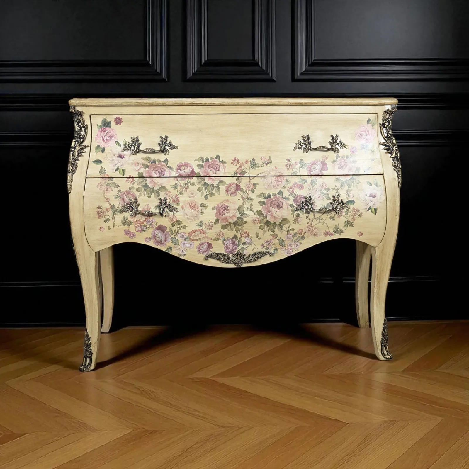 Vintage French Carved  Large Bombay Chest Of Drawers photo 695.0