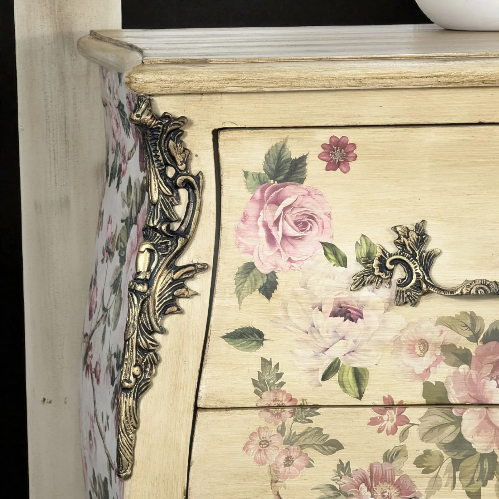 Vintage French Carved  Large Bombay Chest Of Drawers photo buy