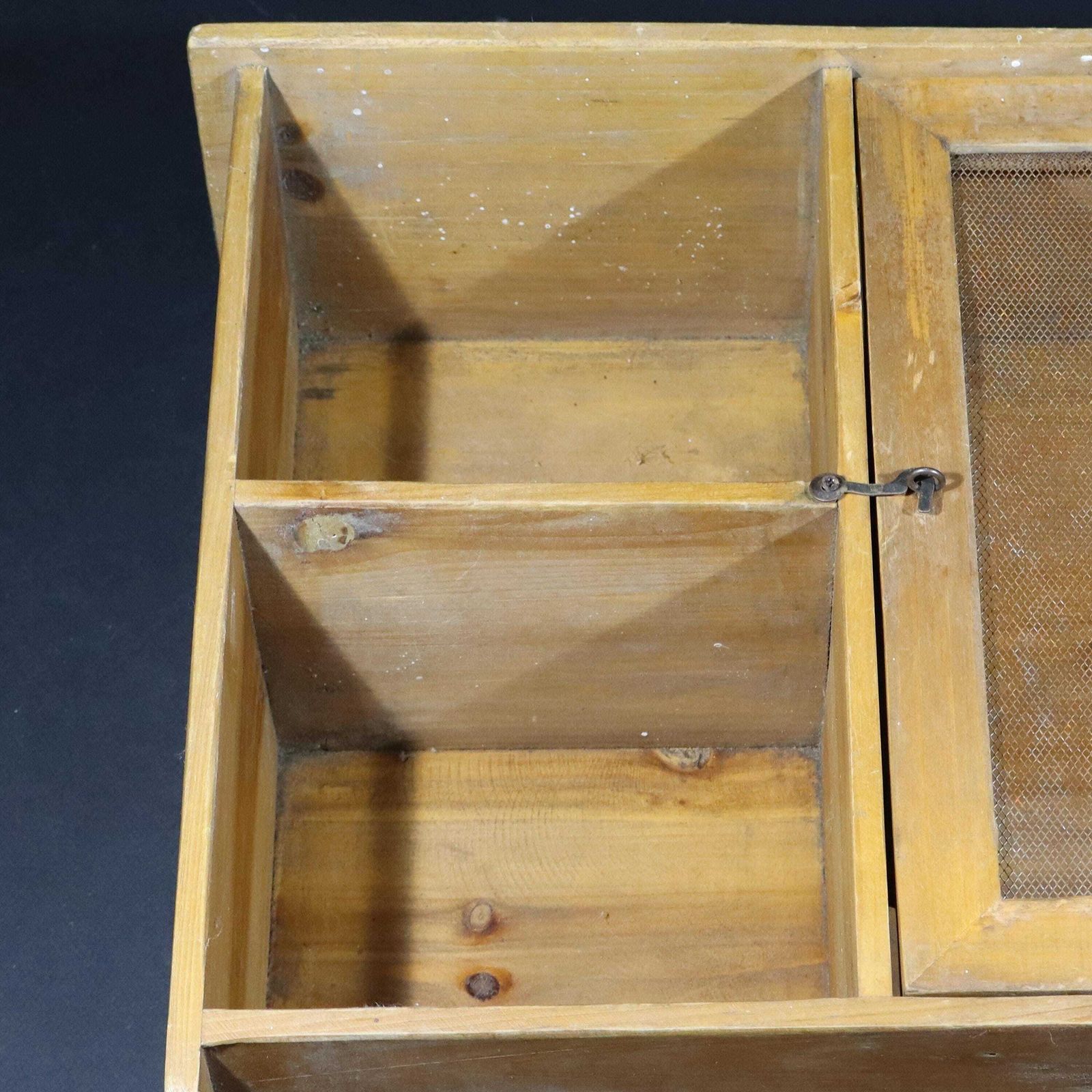 Vintage French Kitchen Pantry Cabinet – Fine Mesh Food Safe Country Style photo vinterior