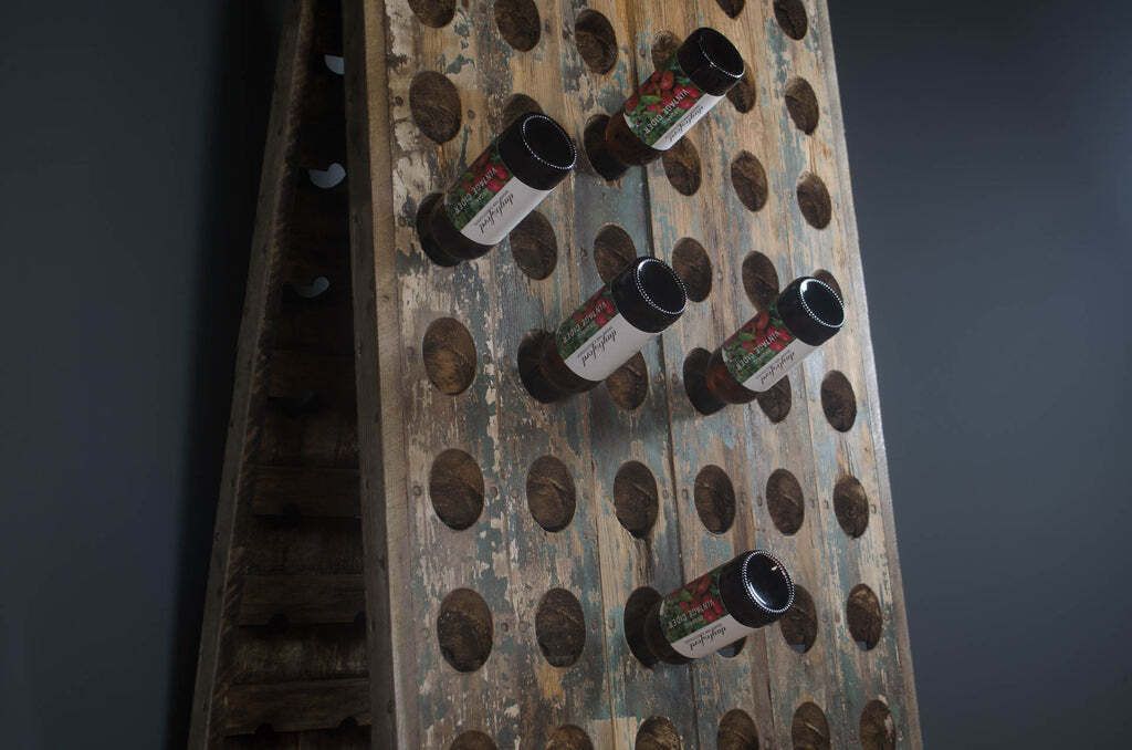 Reclaimed Wine Bottle Riddler Stands