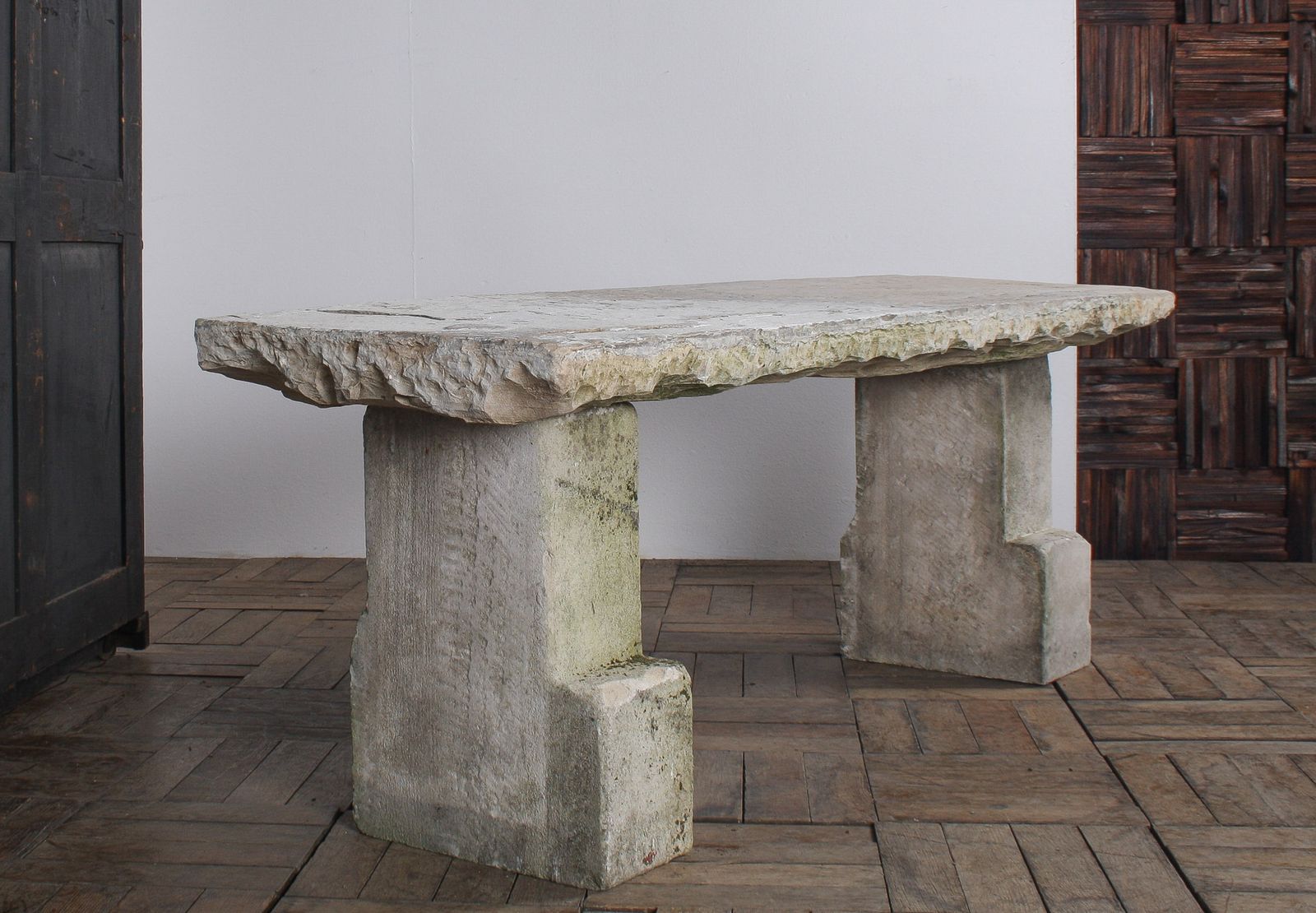 Reclaimed Carved Stone And Portland Limestone Garden Bench Seat photo buy