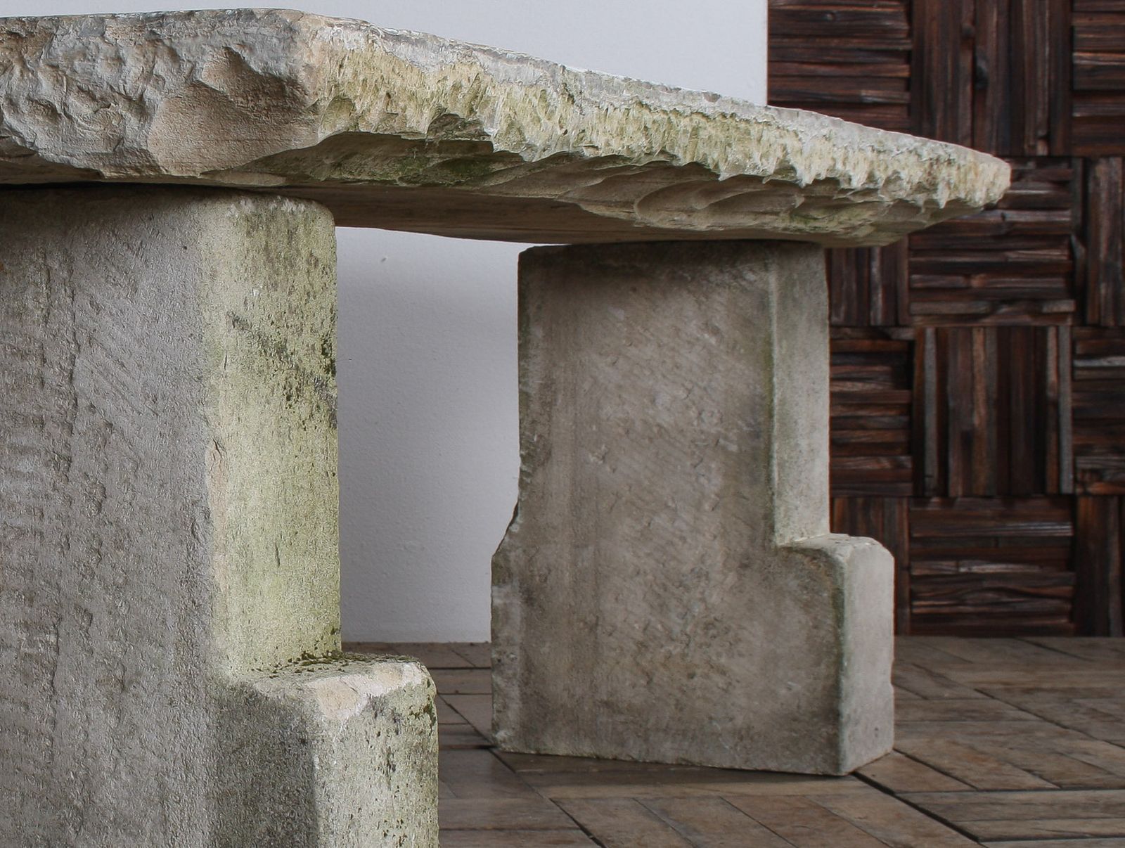 photo buy Reclaimed Carved Stone And Portland Limestone Garden Bench Seat