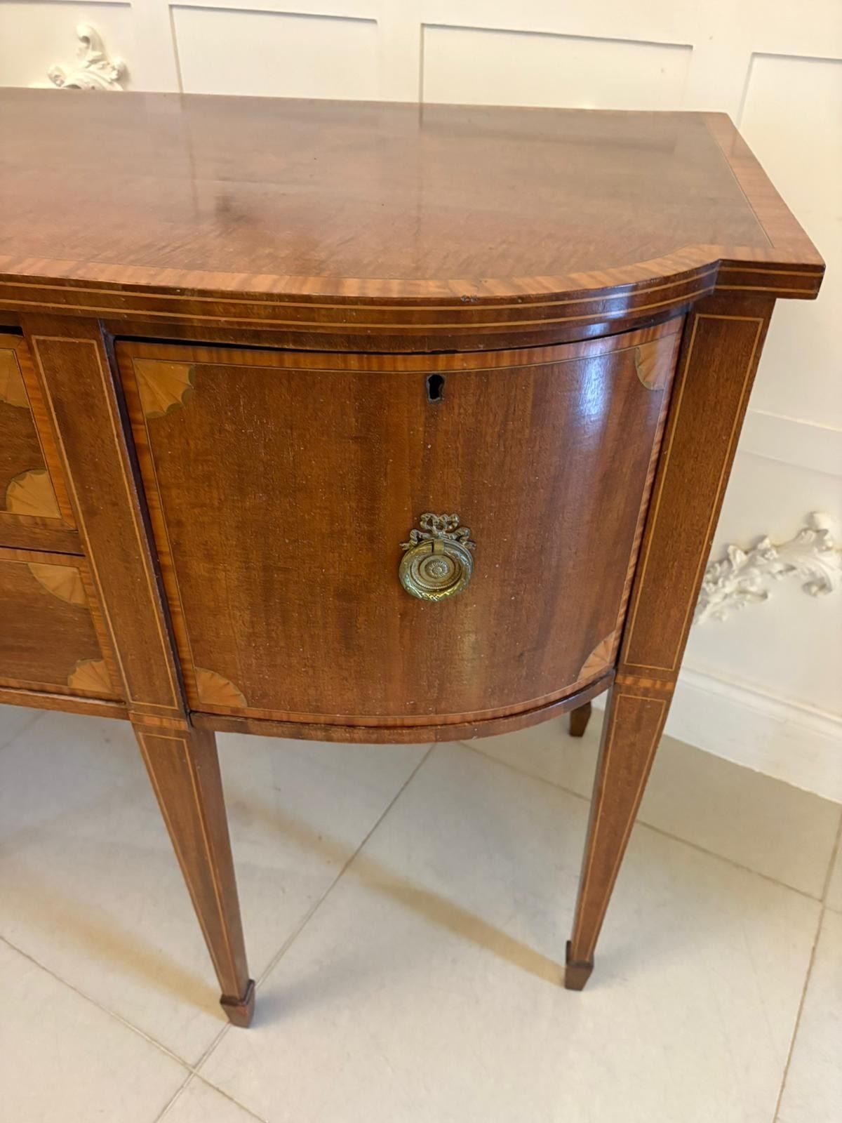 Antique Quality Mahogany And Satinwood Crossbanded Sideboard photo vintage