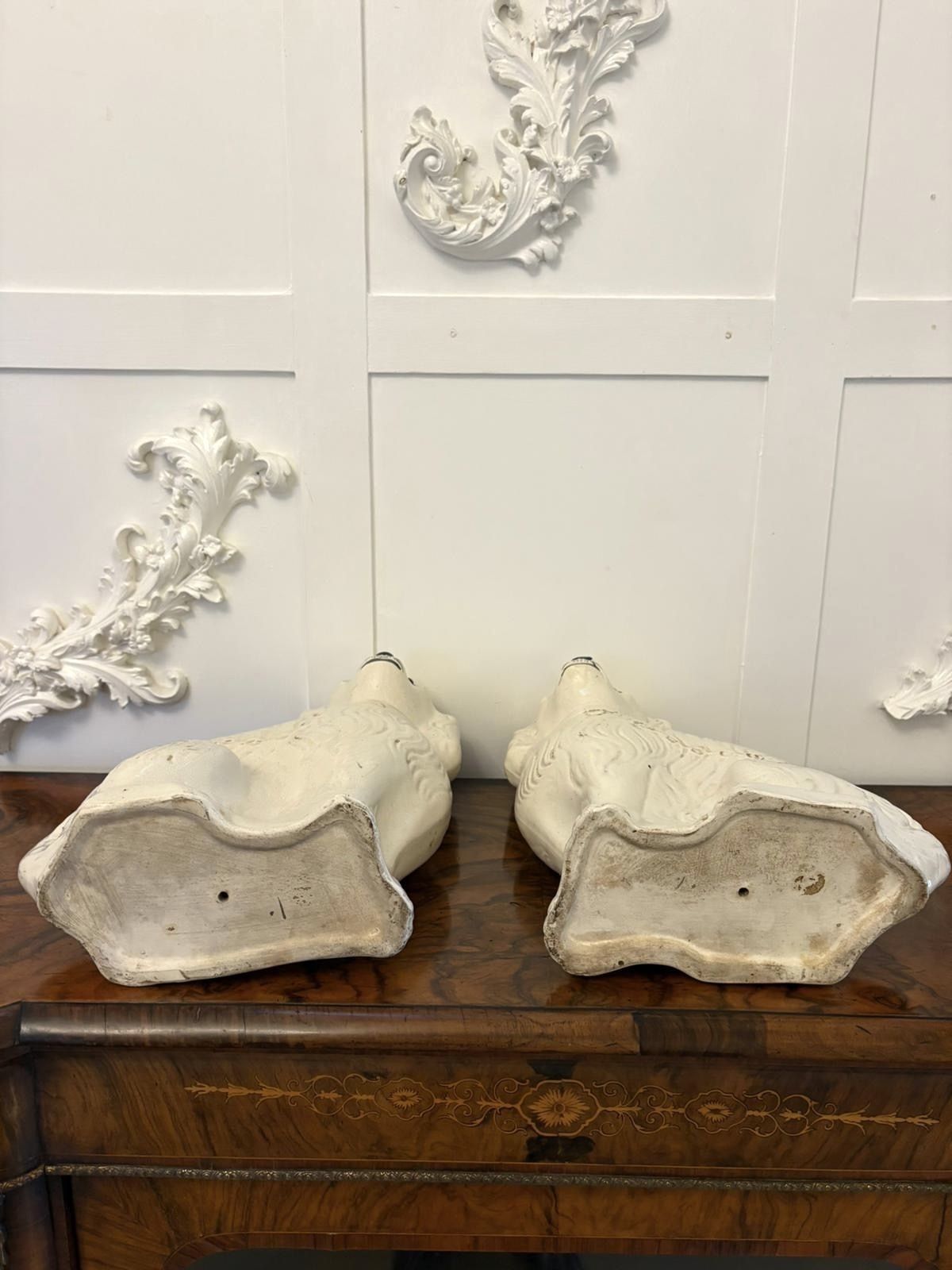 Large Pair Of Antique 19th Century Quality Staffordshire Dogs photo for sale
