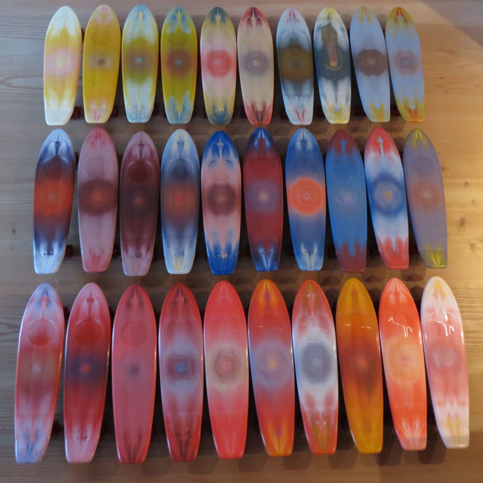 1970s Skateboard Wall Art 30 Unused Alamo Santa Fe California Skateboards photo for sale