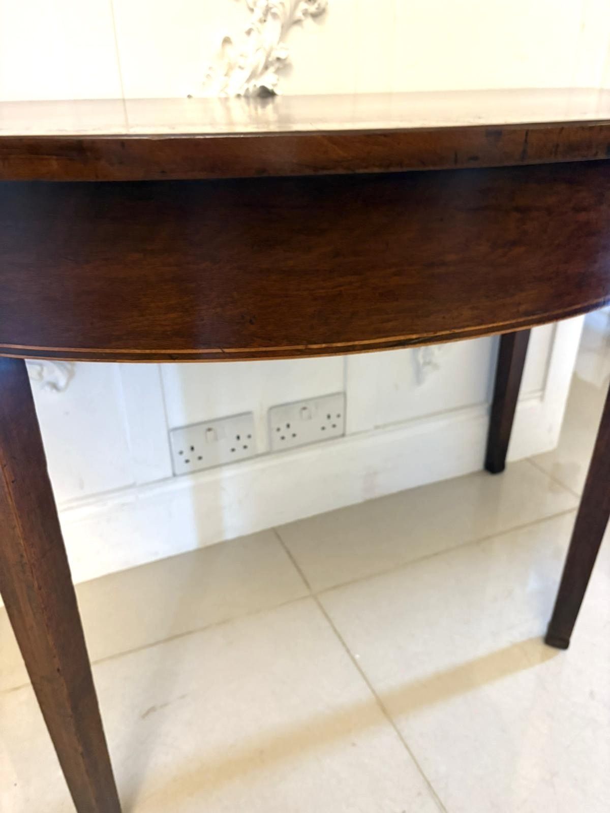 Large Pair Of Antique Quality Figured Mahogany Demi Lune Side Tables photo 2995.0