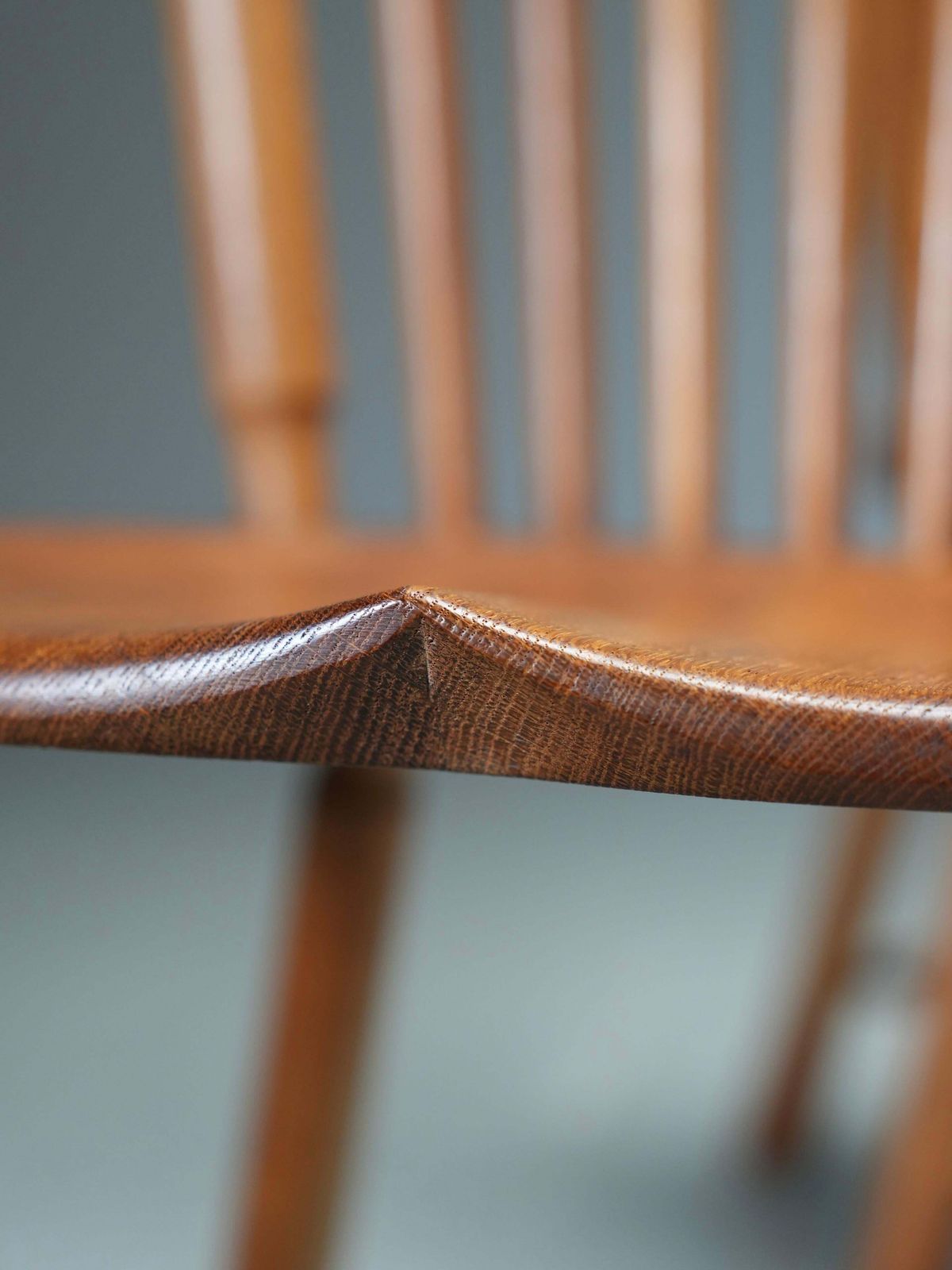 Set Of 4 Spindle Back Chairs In Oak By 'De Ster' Gelderland, 1960's photo vintage