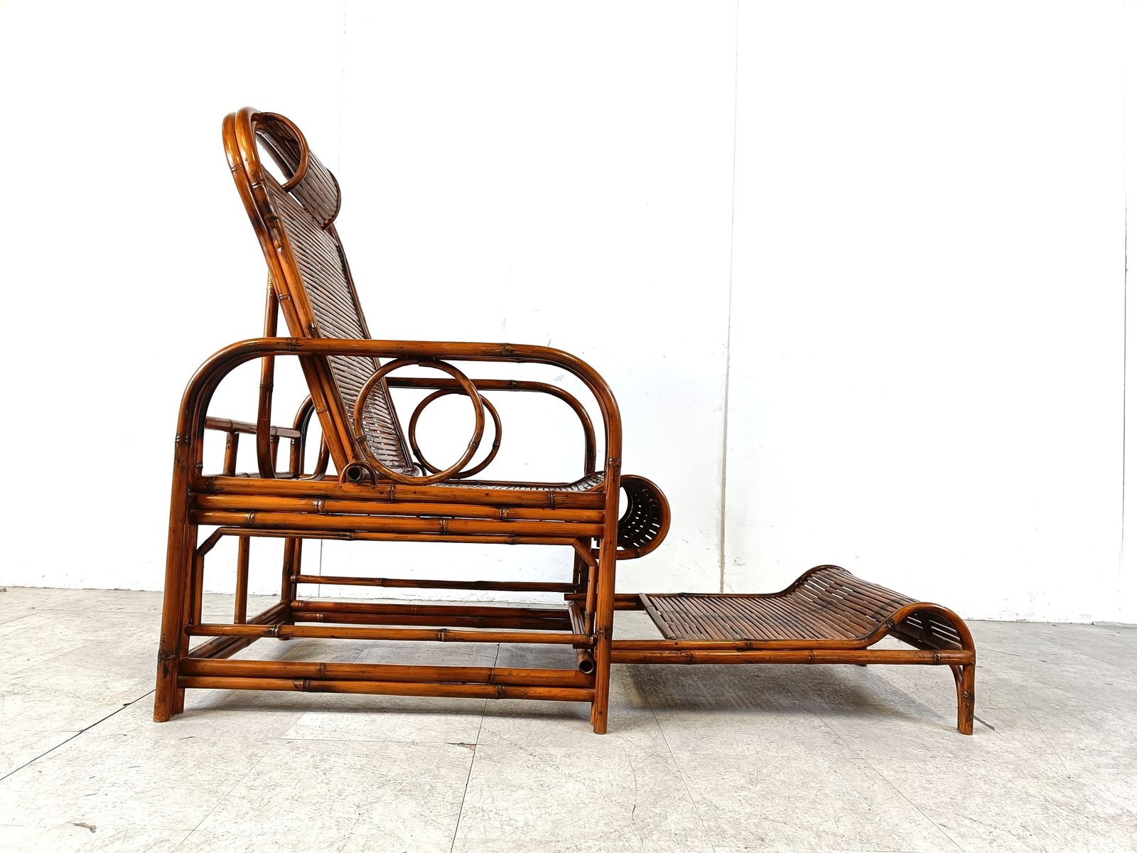 Mid Century Rattan And Bamboo Garden Chair, 1950s photo Furniture
