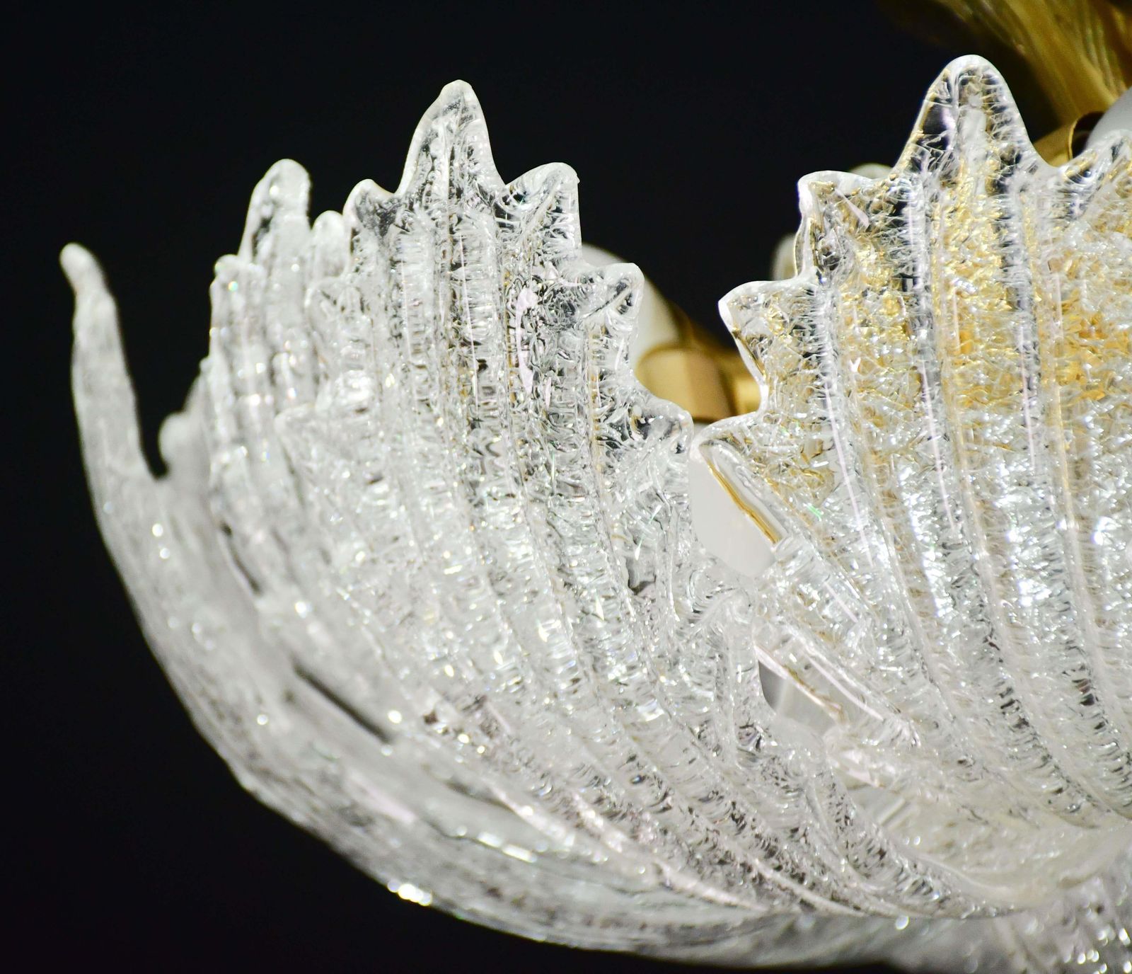 photo vinterior Garda, Luxury Italian Murano Glass Ceiling Light Or Flush Mount, 1980s