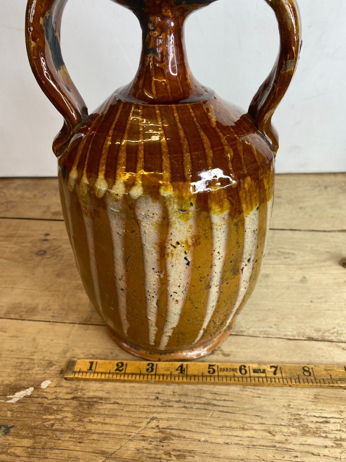 photo for sale Antique C1880 Olive Oil Stoneware Pot Pottery Urn Jar Display Prop Large 12"