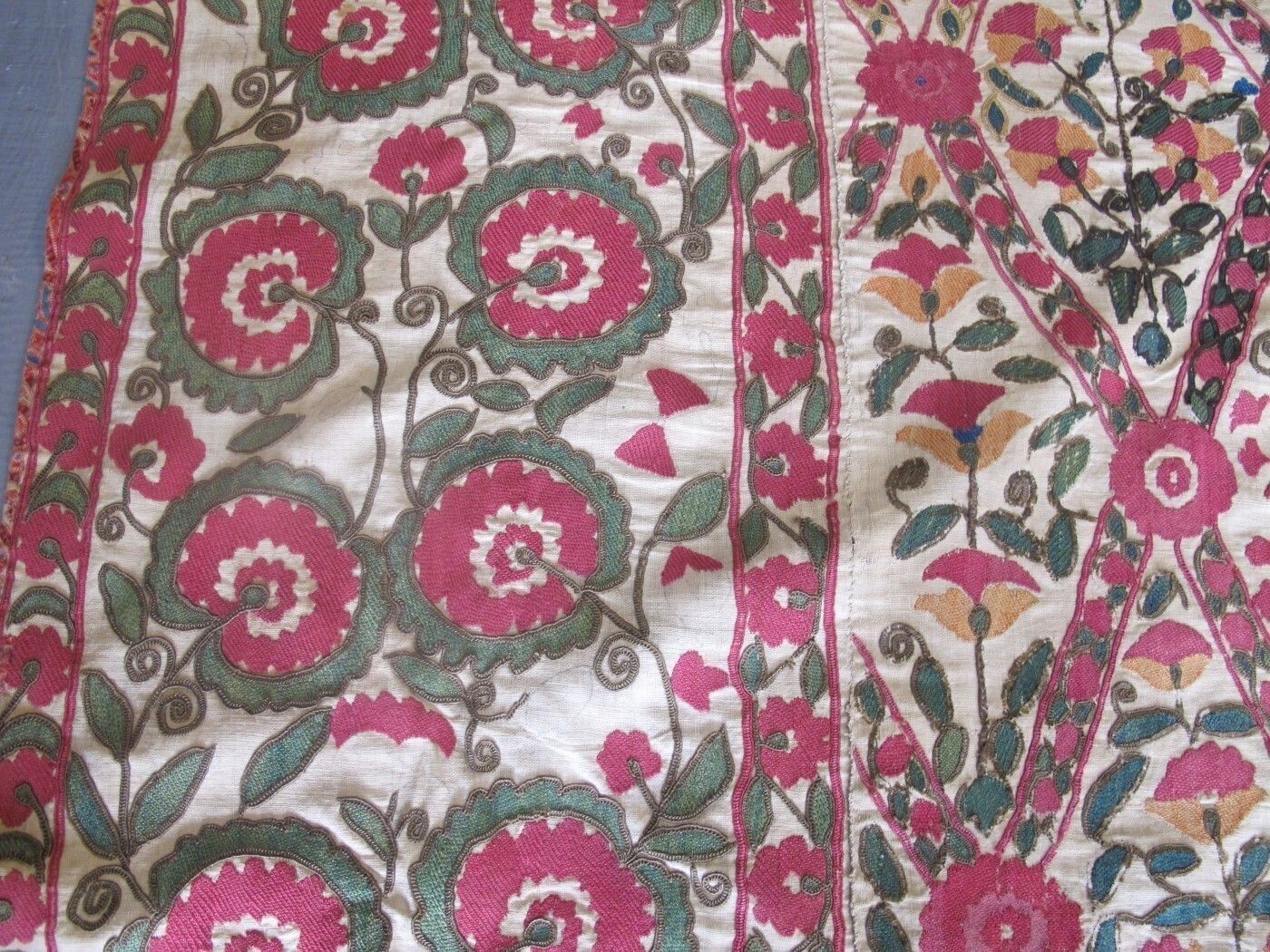 Uratube Suzani, Uzbekistan, Circa 1850, 2.32m X 1.84m photo Textiles