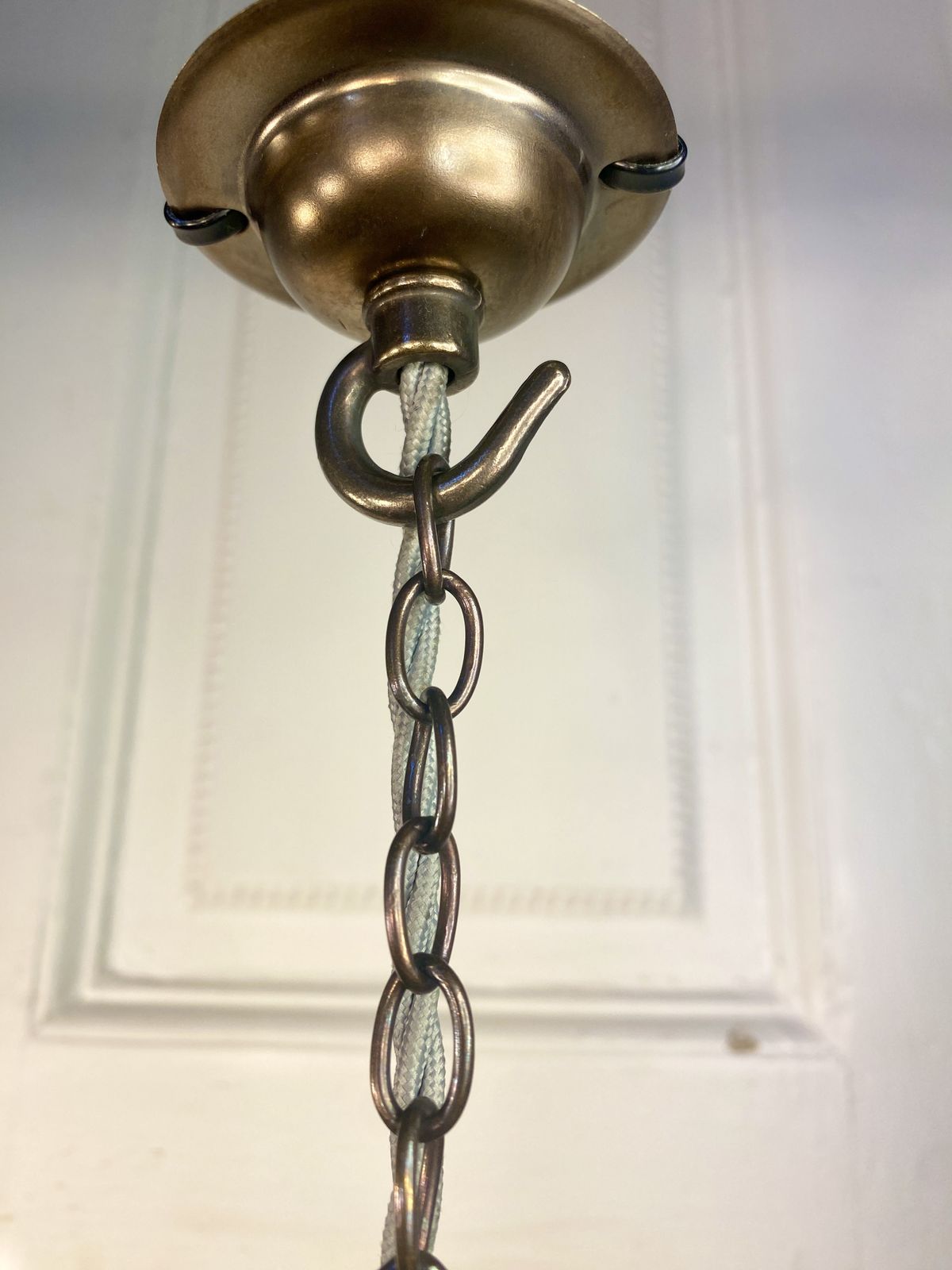 French Art Deco 'Waterfall' Glass Pendant Light By Sabino. photo Lighting