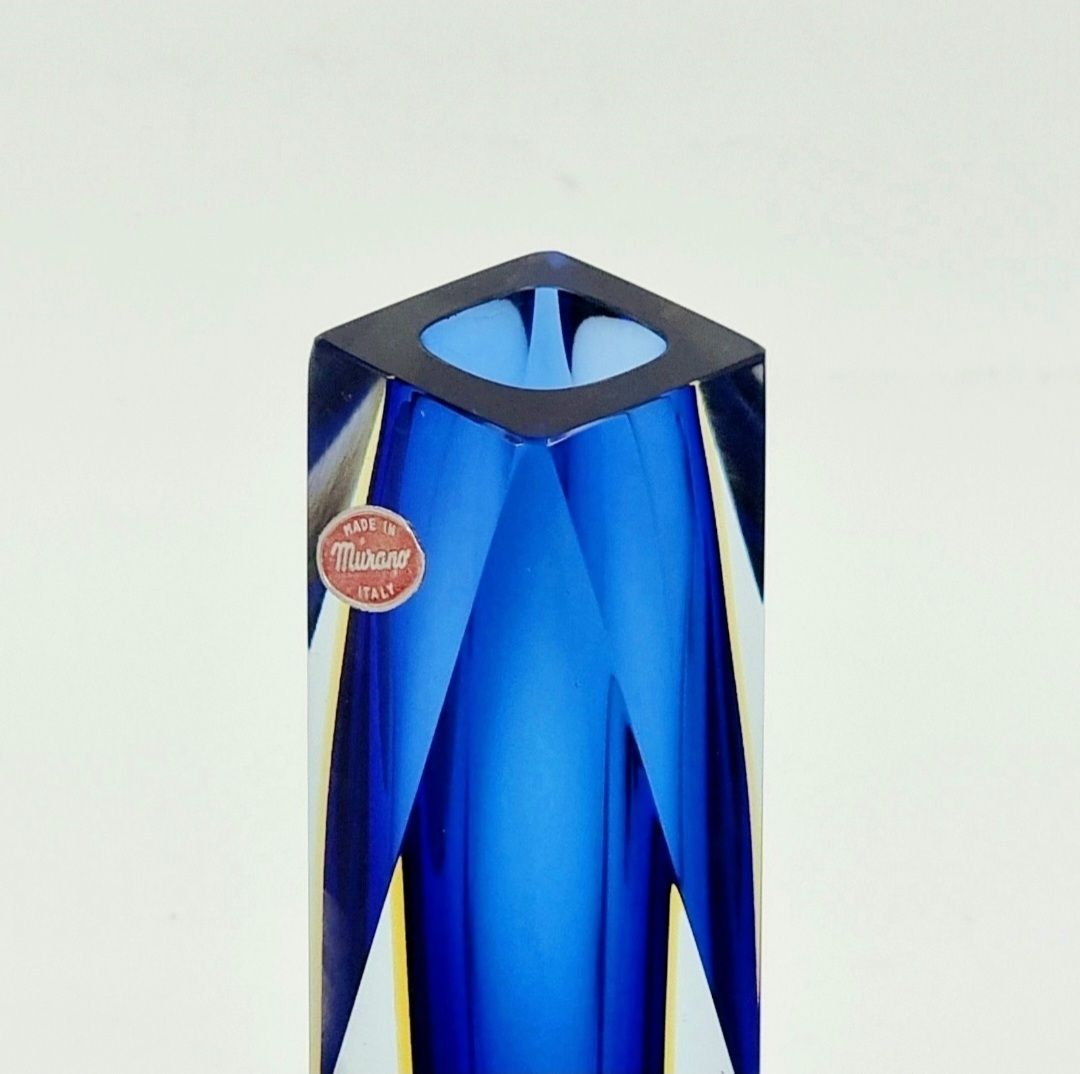 Mid Century Sommerso Murano Glazen Vaas Van Flavio Poli Voor Alessandro Mandruzzato, Italië, Jaren 1970 photo vinterior