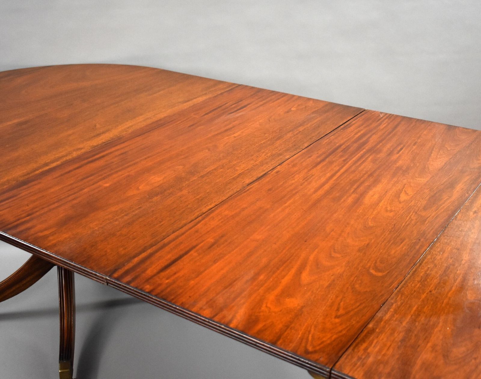 Antique Regency Style Mahogany Pedestal Dining Table photo 1250.0