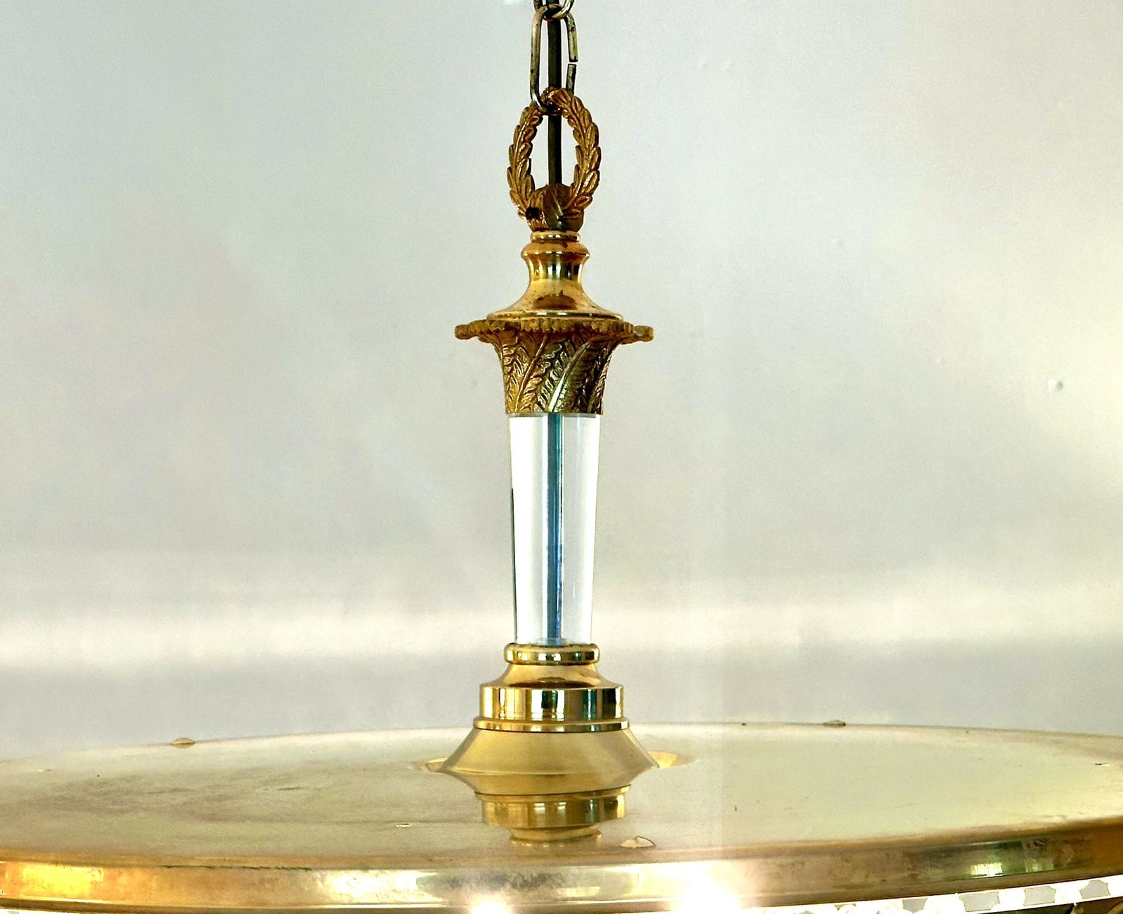 photo vinterior Large Crystal Beadwork And Lucite Chandelier C1970. Attributed To Preciosa.