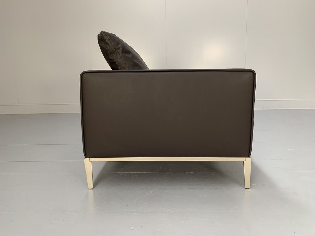 B&B Italia “Simpliciter” Large Armchair – In “Gamma” Dark Brown Leather photo furniture