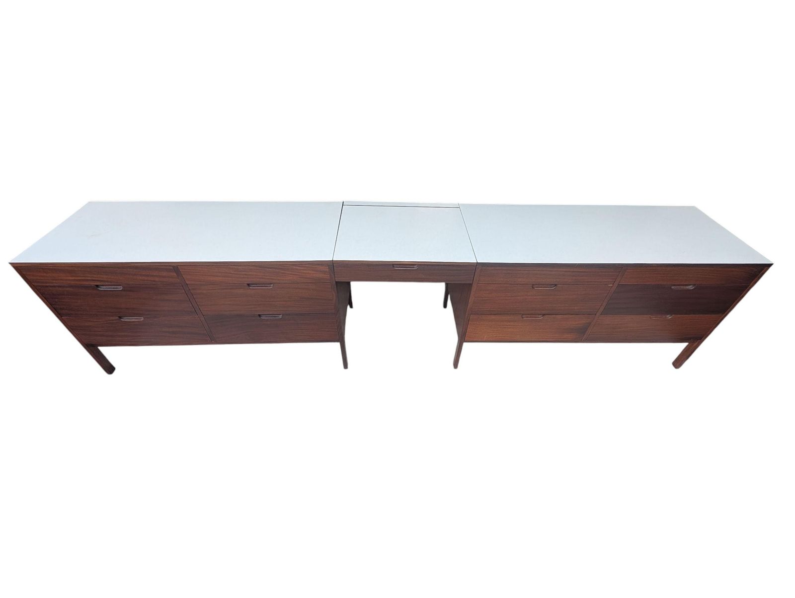 Rare Richard Hornby For Fyne Ladye Furniture Extra Large Early 1960s Large Modular Dressing Chest. Mid Century Modern Vintage. photo for sale