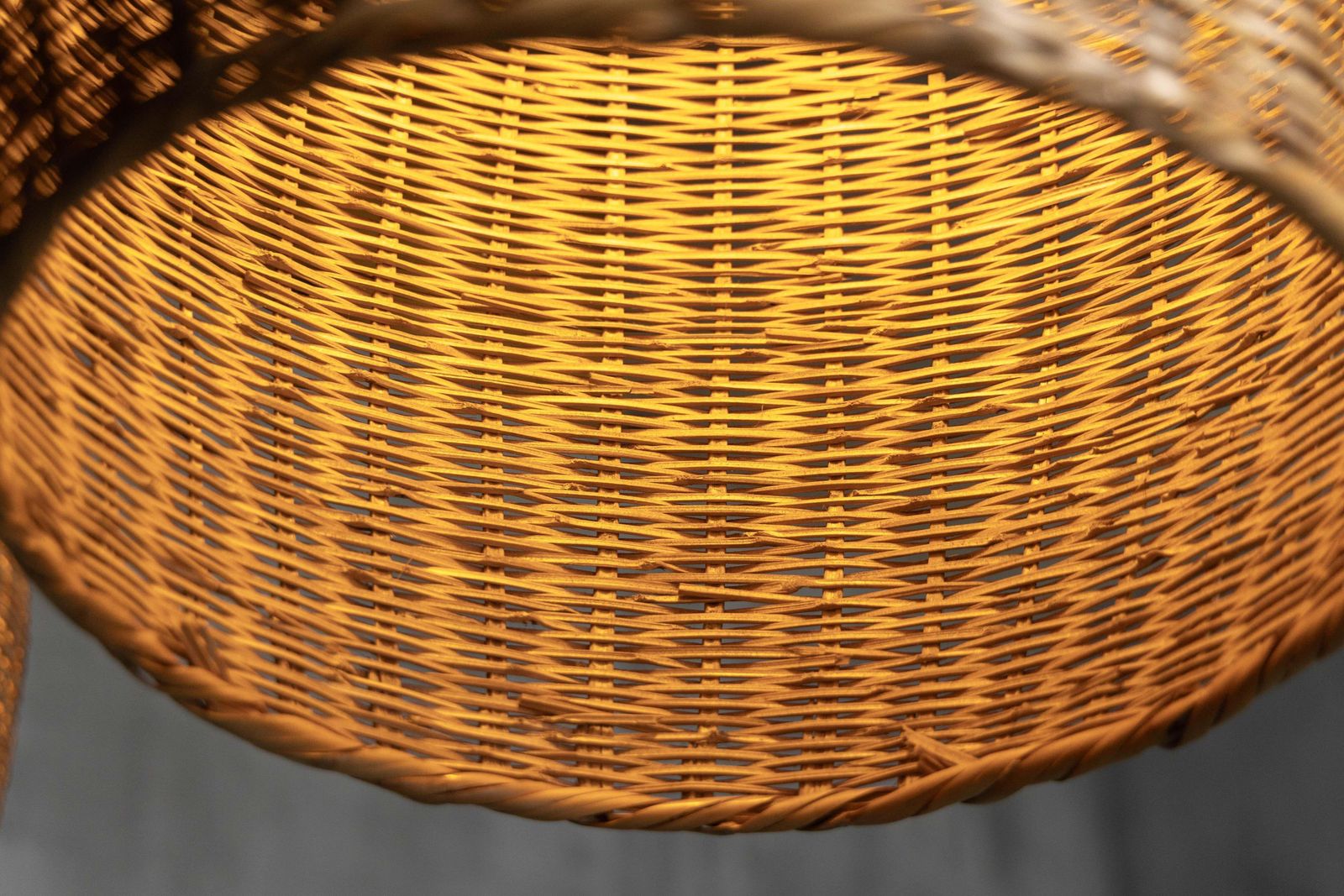 2535.0 Sculptural Rattan Pendant Lamps, France, 1960s photo