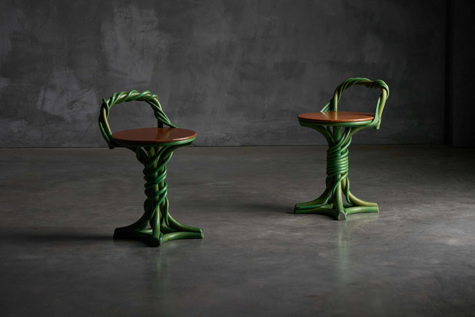 Whimsical Vine Twist Stools, France, Late 20th Century photo buy