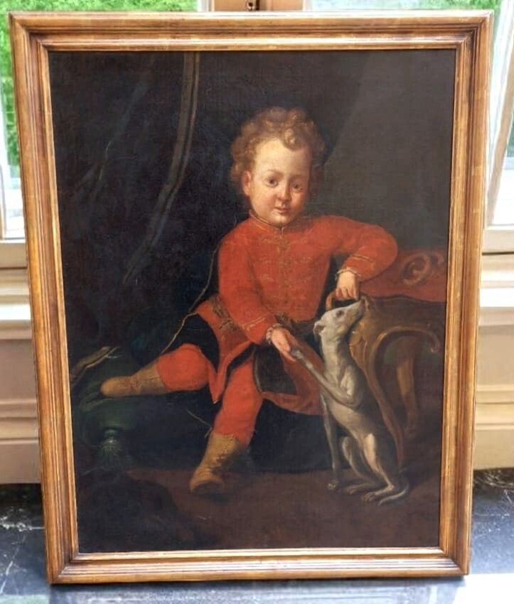 Oil Painting On Canvas, Portrait Of A Young Nobleman, 18th Century photo buy