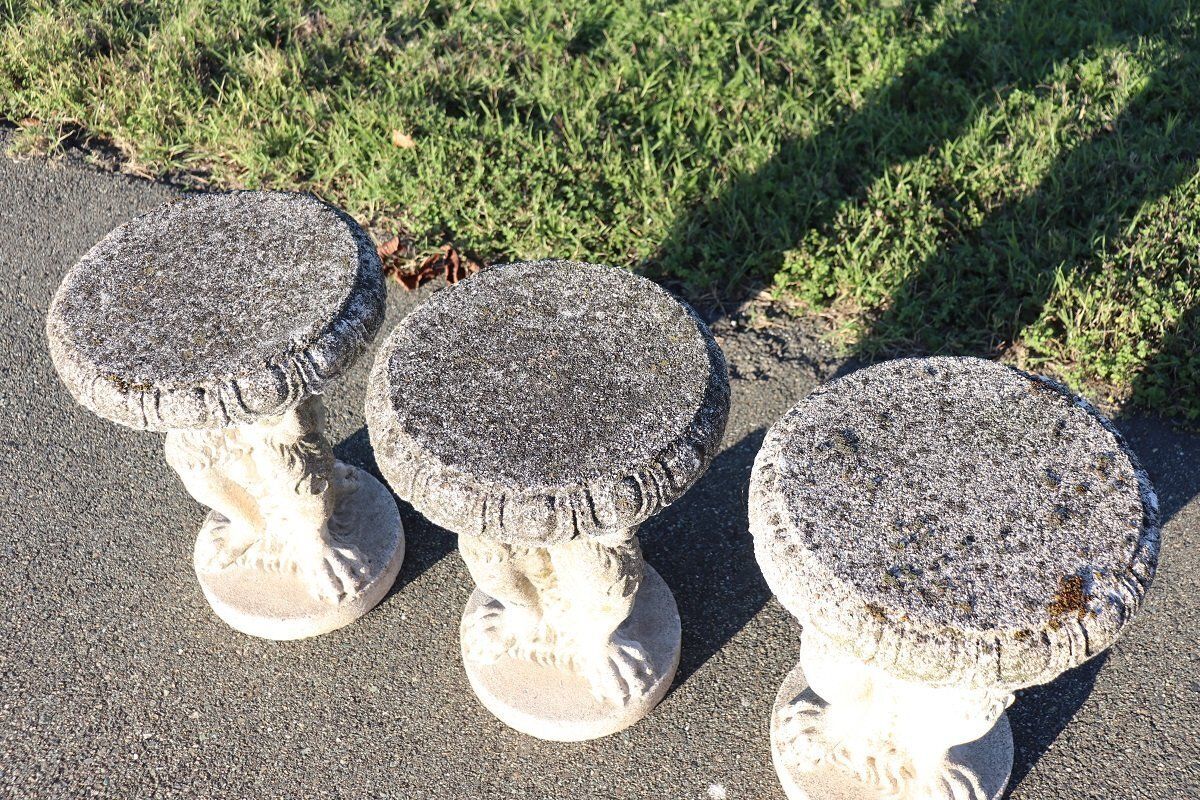 photo for sale Early 20th Century Garden Table And Stools, Set Of 7