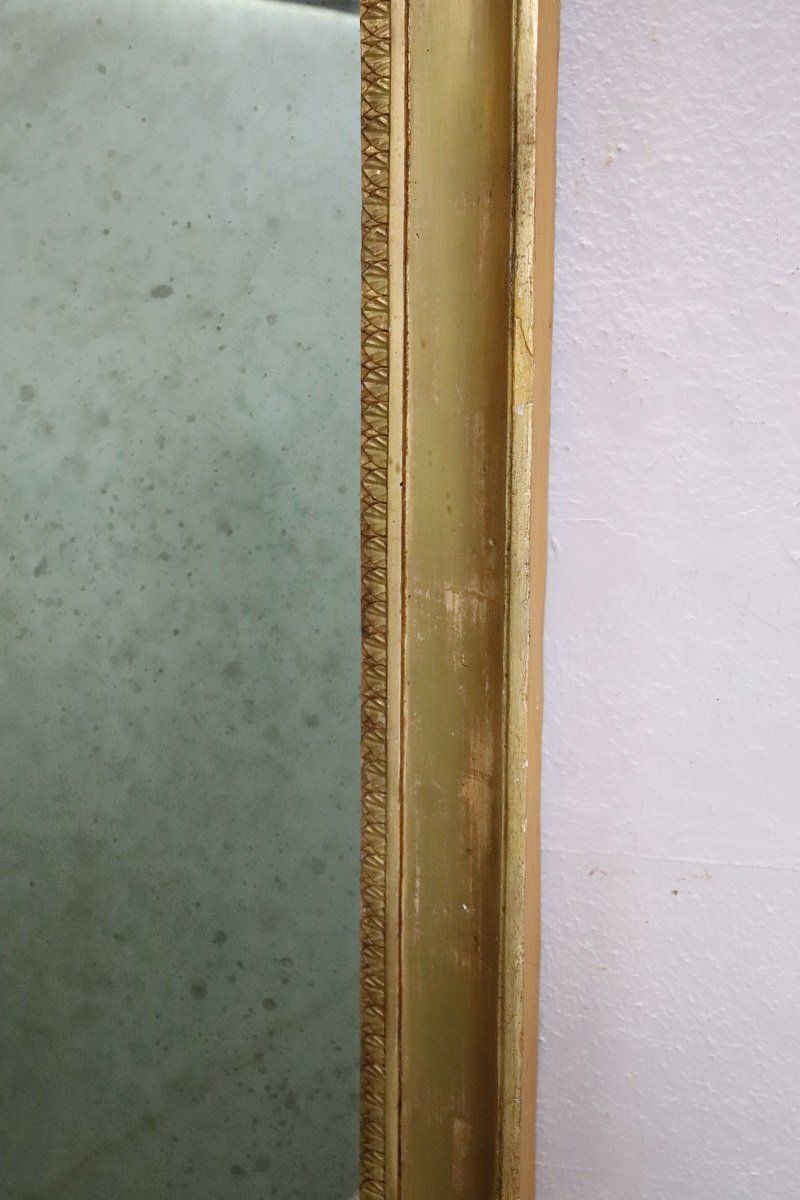 photo furniture Antique Wall Mirror In Gilt Wood, 1800s