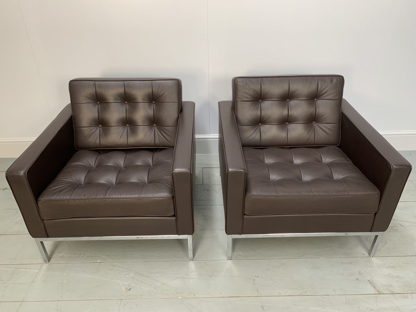 Pair Of Knoll Studio “Florence Knoll” Lounge Chair Armchairs photo for sale