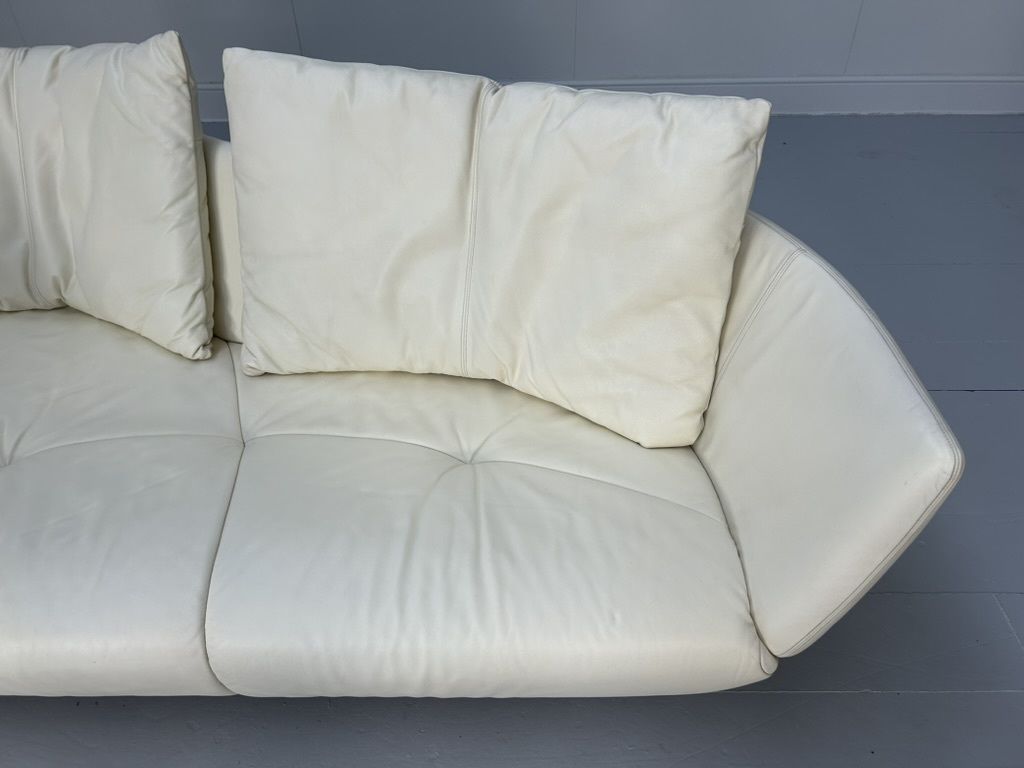 photo buy De Sede “Ds 102 Shell” 3 Seat Sofa – In Pale Leather