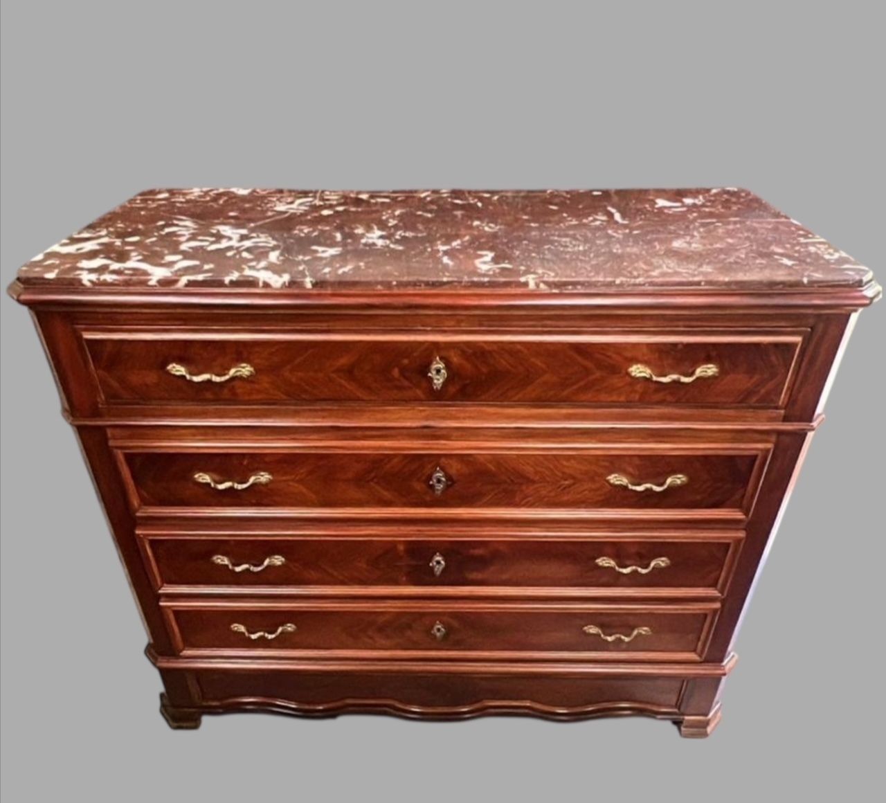 A C19th French Marble Topped Commode
