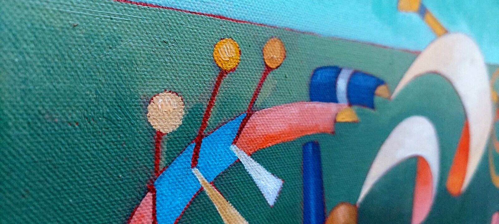 Franco Balleri Abstract Painting Oil On Canvas "Sea And Music" 2008 photo 170.0