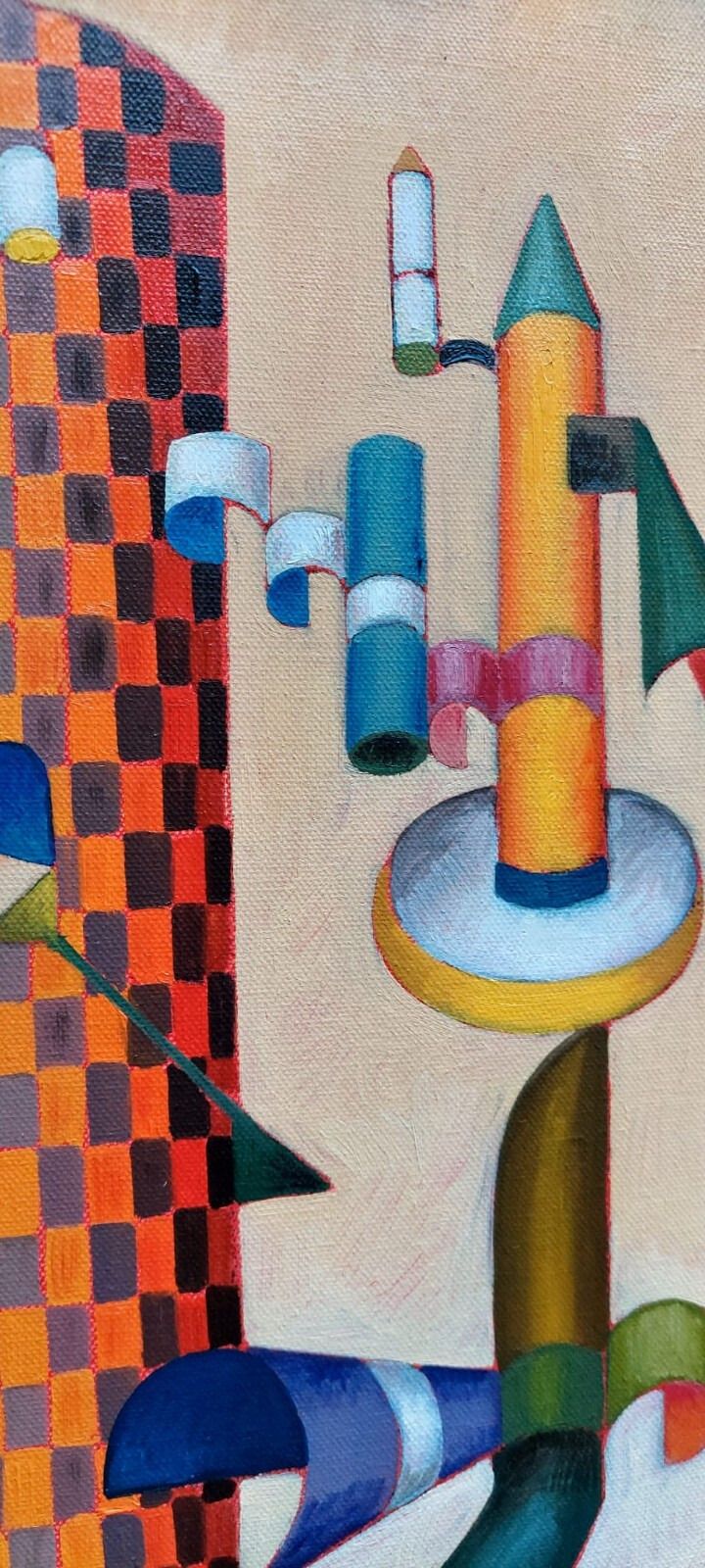 Franco Balleri 2008 Abstract Painting Oil On Canvas photo vinterior