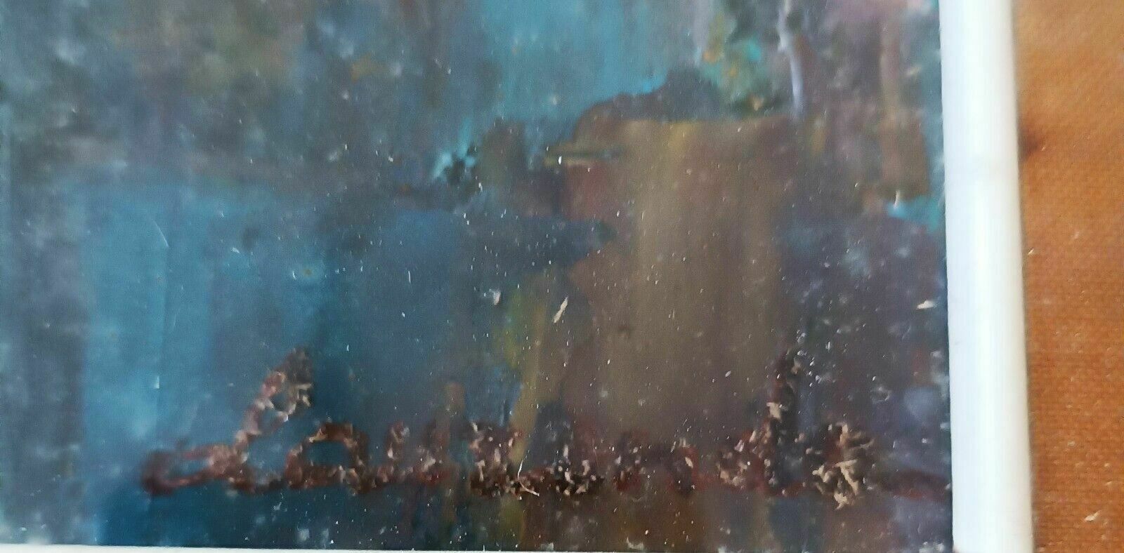 Portrait Painting Oil On Cardboard Painter Laurende Michele photo Art