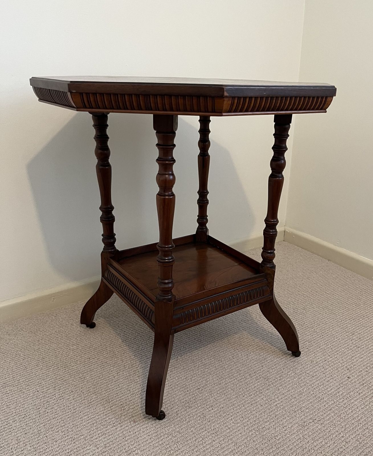 Shoolbred Aesthetic Movement Side Table In Walnut photo furniture