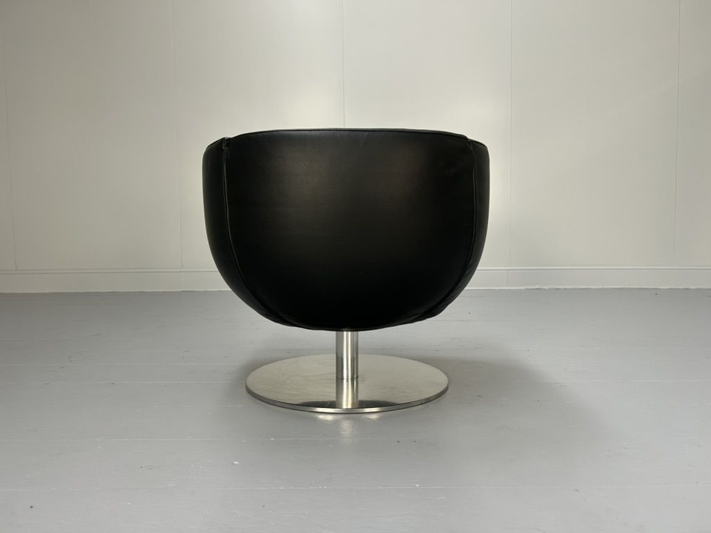 B&B Italia “Tulip” Armchair – In Black “Gamma” Leather photo vintage