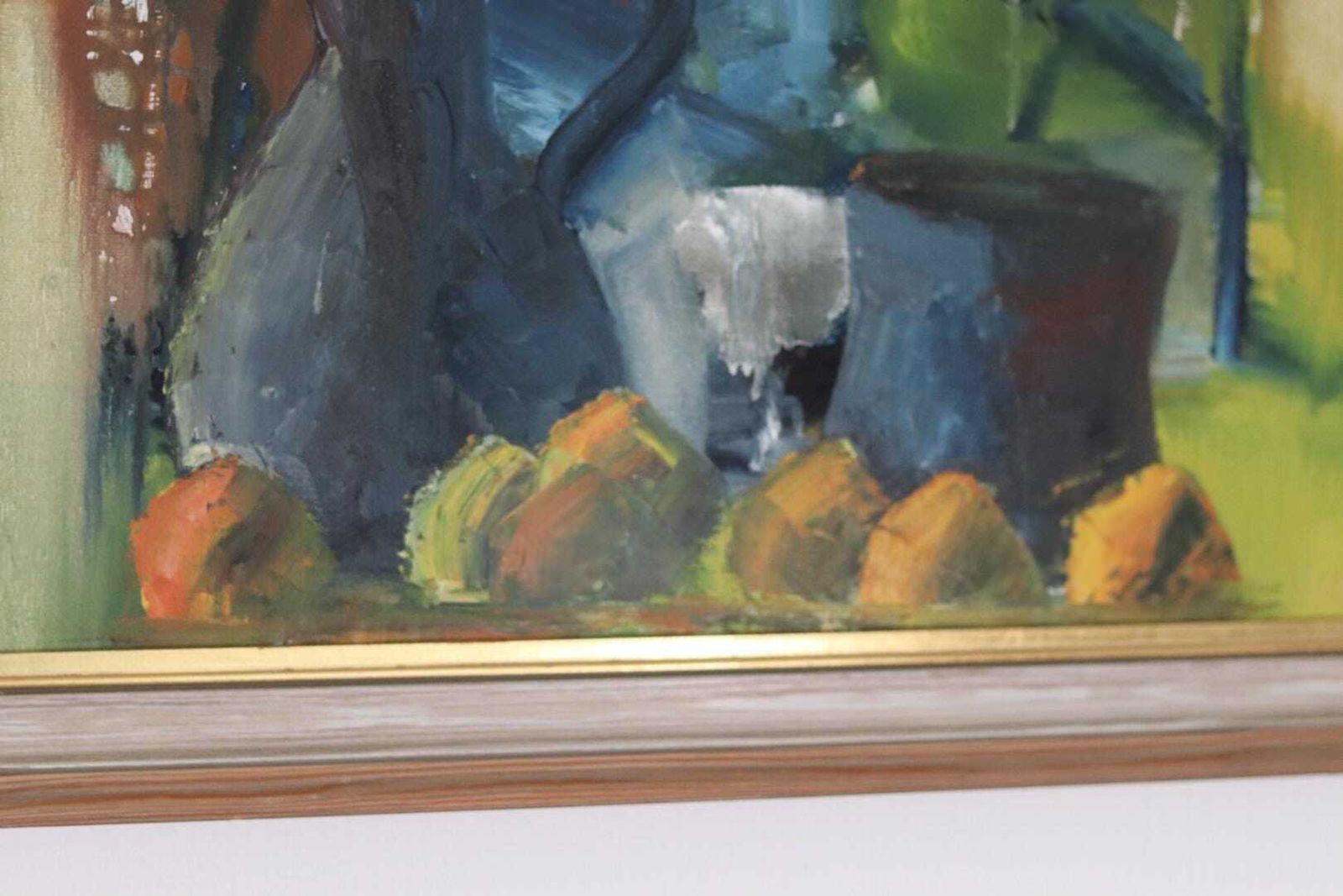 Original Swedish Oil On Canvas – “Vibrant Still Life” – Framed  74 × 54 Cm (29.1" × 21.3") photo vinterior
