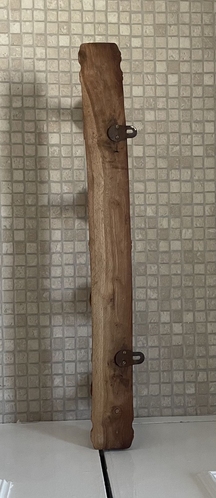 Vintage French Fruit Wood Faux Bamboo  Coat Hat Rack photo vintage