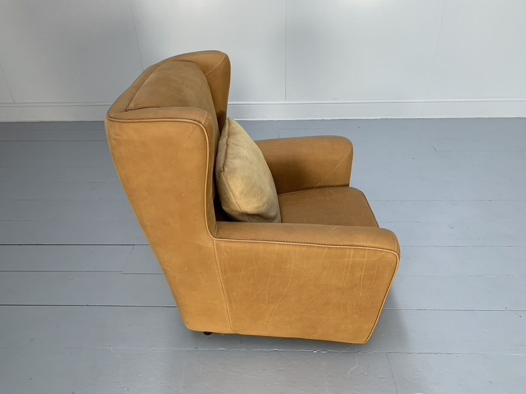 Baxter “Bergere” Armchair & Footstool – In Suede Leather photo buy