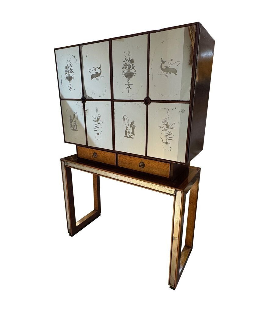 photo buy An Italian 1940s Mirrored Maple Wood Bar Cabinet By Osvaldo Borsani