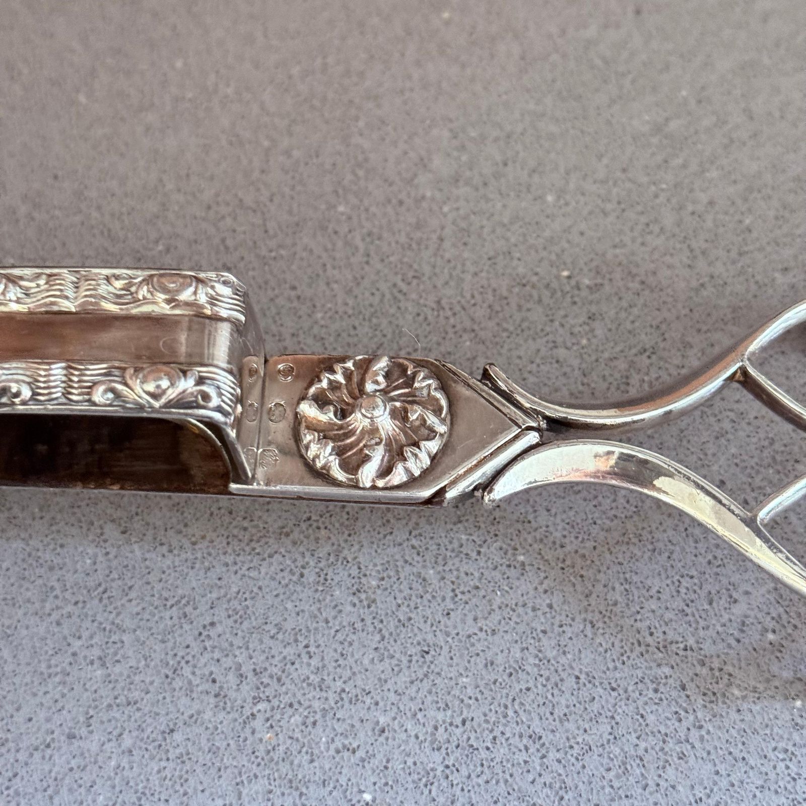 Antique Silver Plated Candle Wick Trimmer Scissors, Victorian Table Decor photo for sale
