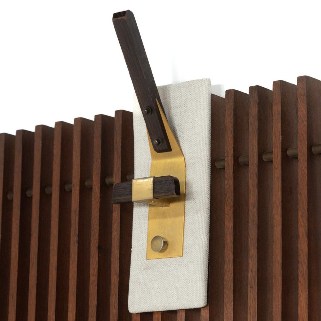 Furniture Mid Century Coat Rack With Integrated Mirror, Italy, 1970s photo