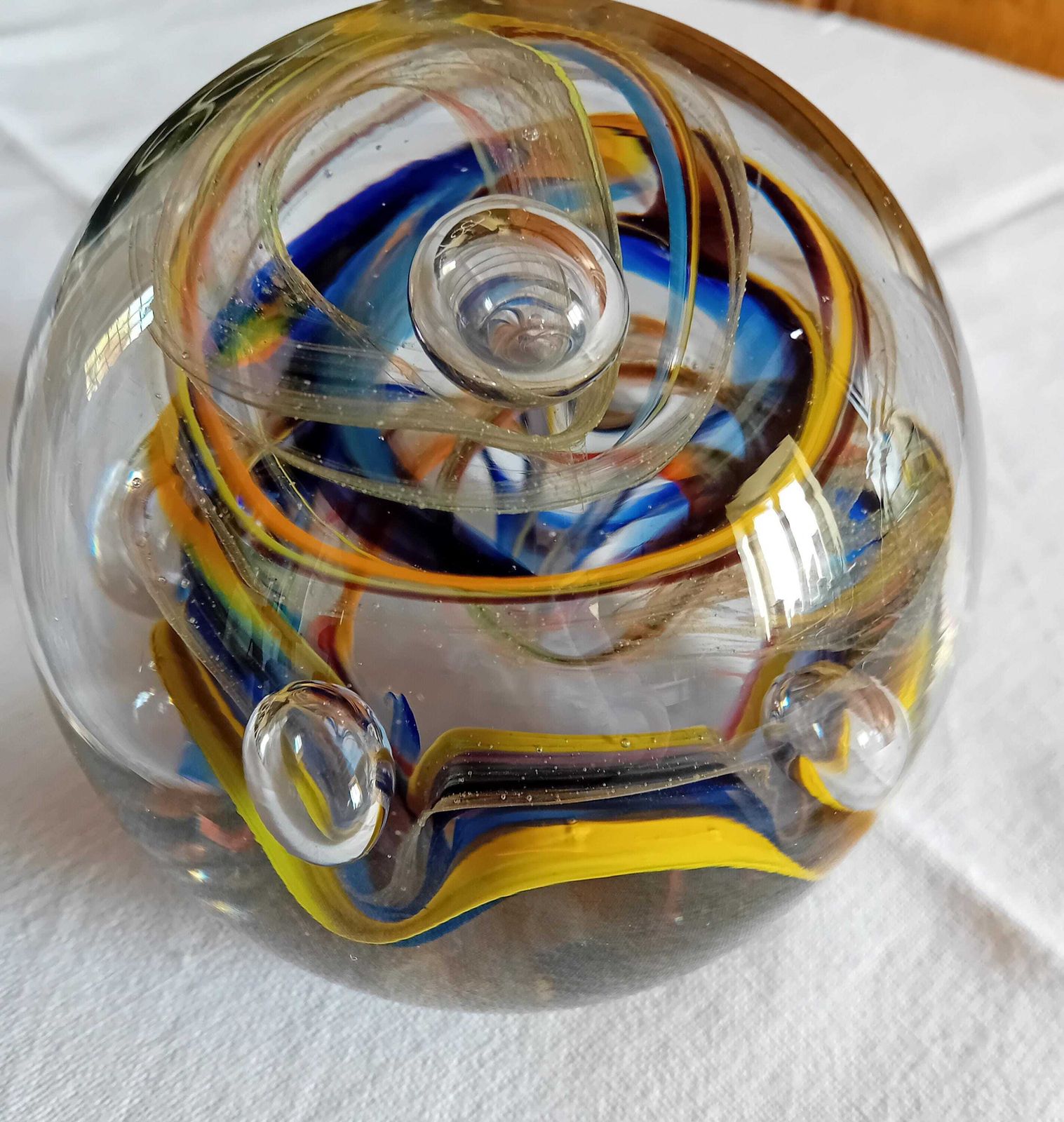 Paperweight Large End Of Day Glass Dump Hand Blown Crystal photo vinterior
