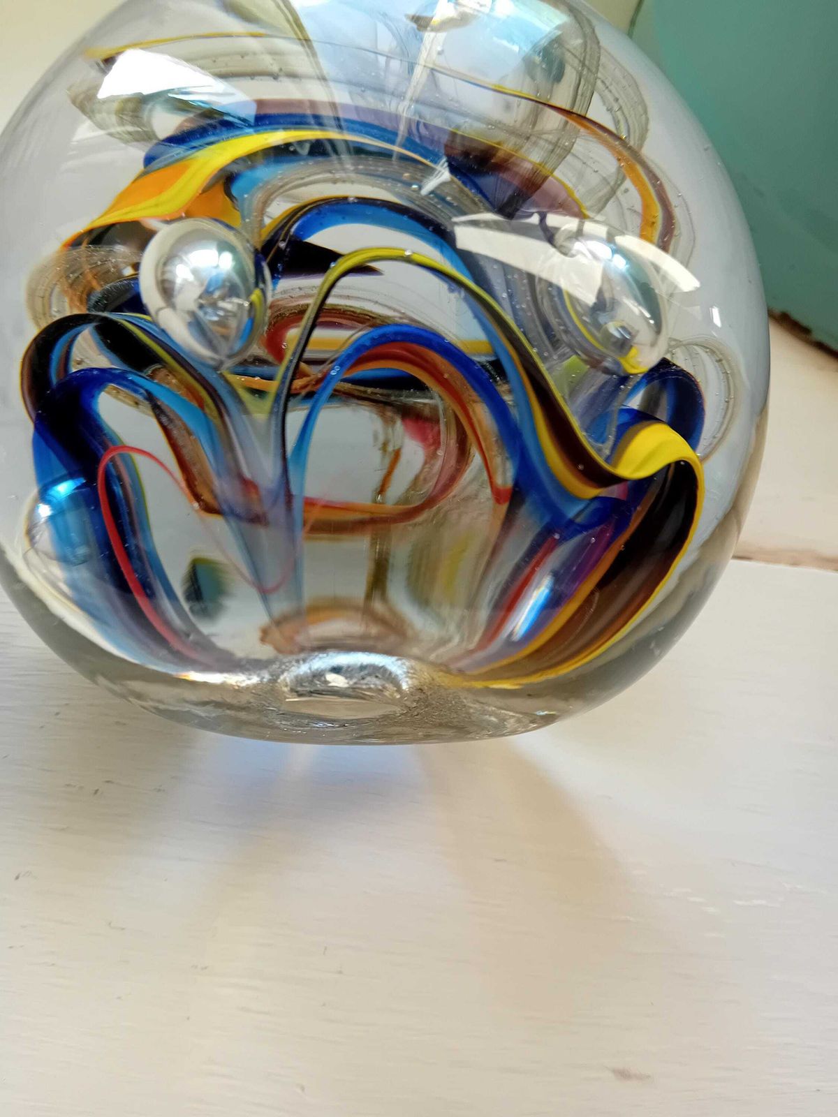 Paperweight Large End Of Day Glass Dump Hand Blown Crystal photo vintage